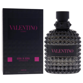 Valentino Uomo being sprayed on a wrist showing effective pulse-point application