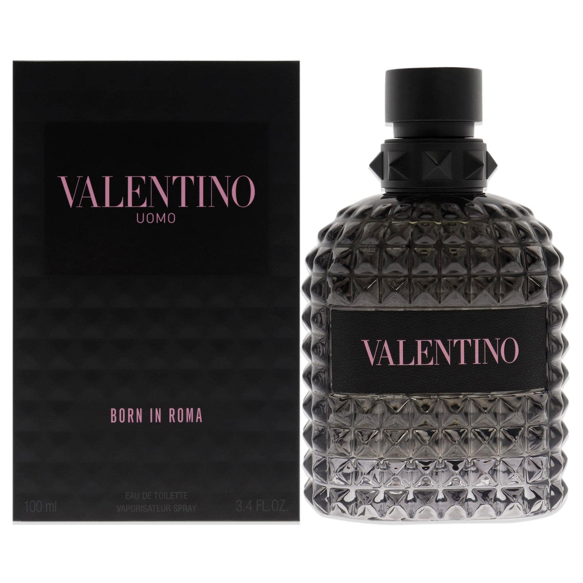 Valentino Uomo Born In Roma front packaging showing bottle and box, brand prestige and gifting appeal