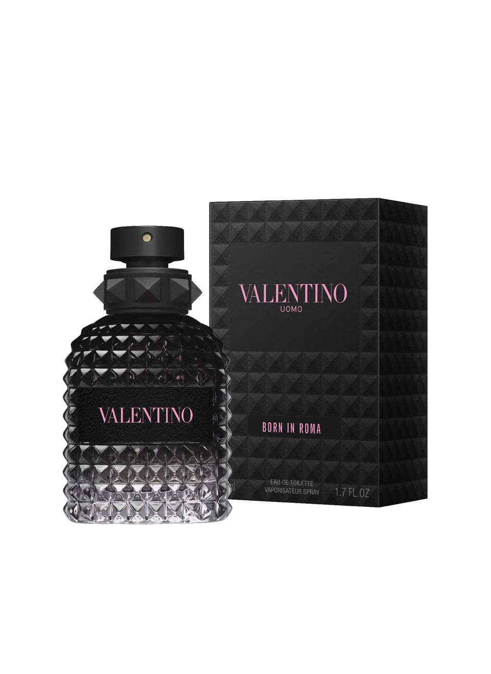 Valentino bottle front packaging showing brand and modern design benefits easy gifting