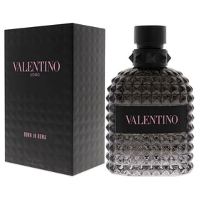 Valentino Uomo Born In Roma spray mist in motion demonstrating even application and fresh projection