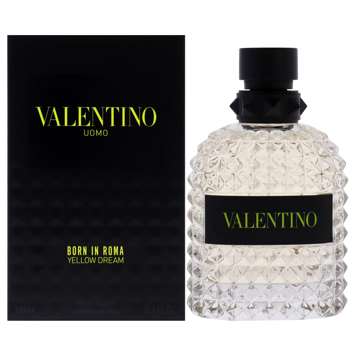 Valentino Uomo Yellow Dream front bottle showcasing bright design and fresh look
