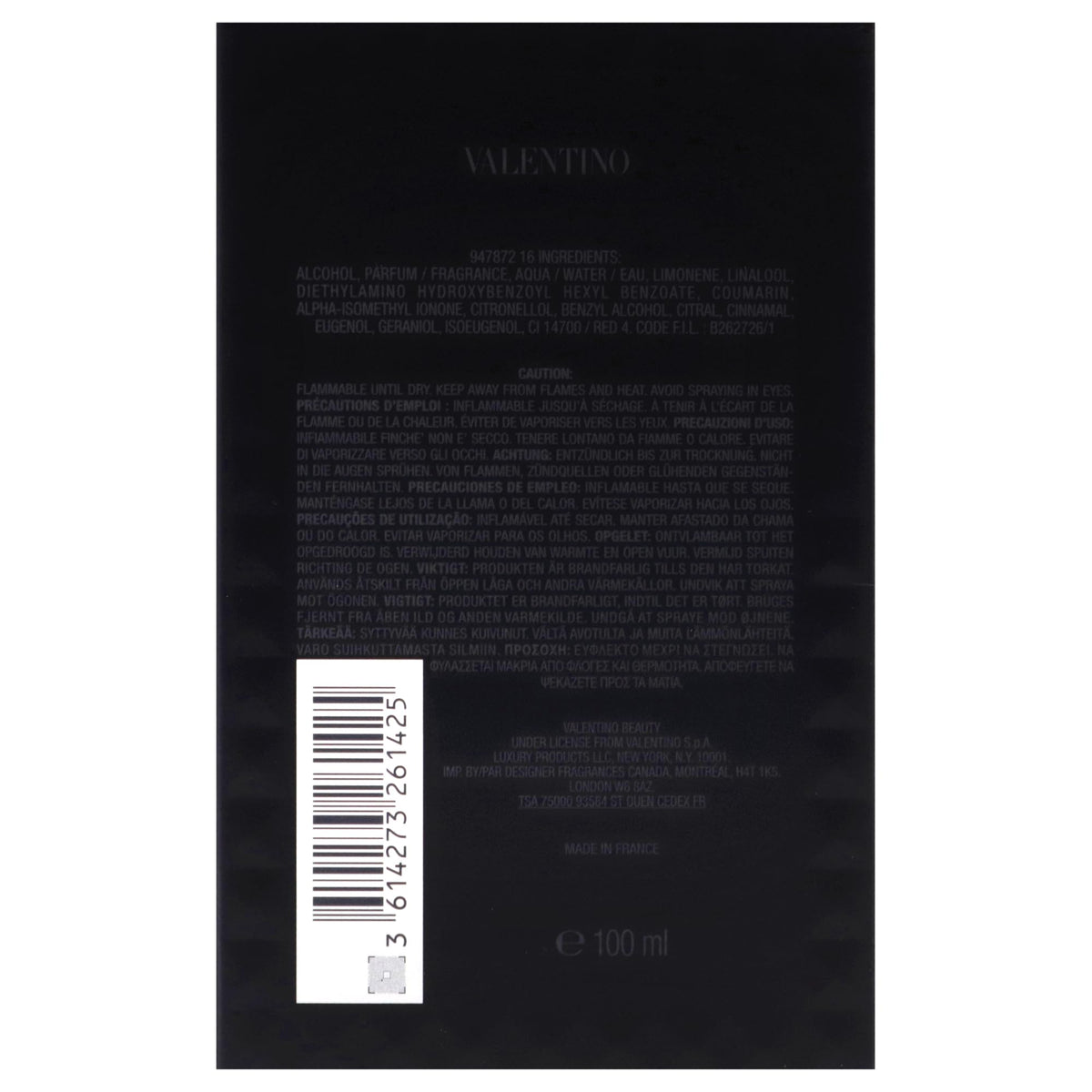 Valentino Uomo Yellow Dream packaging box presenting branded exterior and protection