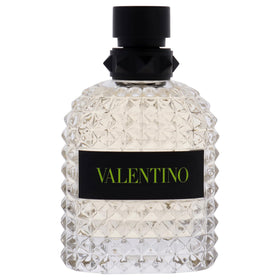 Valentino Uomo Yellow Dream side profile highlighting bottle shape and label