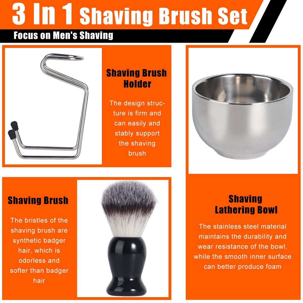VALENTISE stainless-steel bowl and stand angled view benefit: durable chip-resistant construction