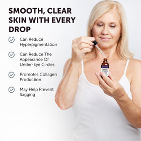 VALITIC 1 fl oz bottle next to a common item illustrating true size