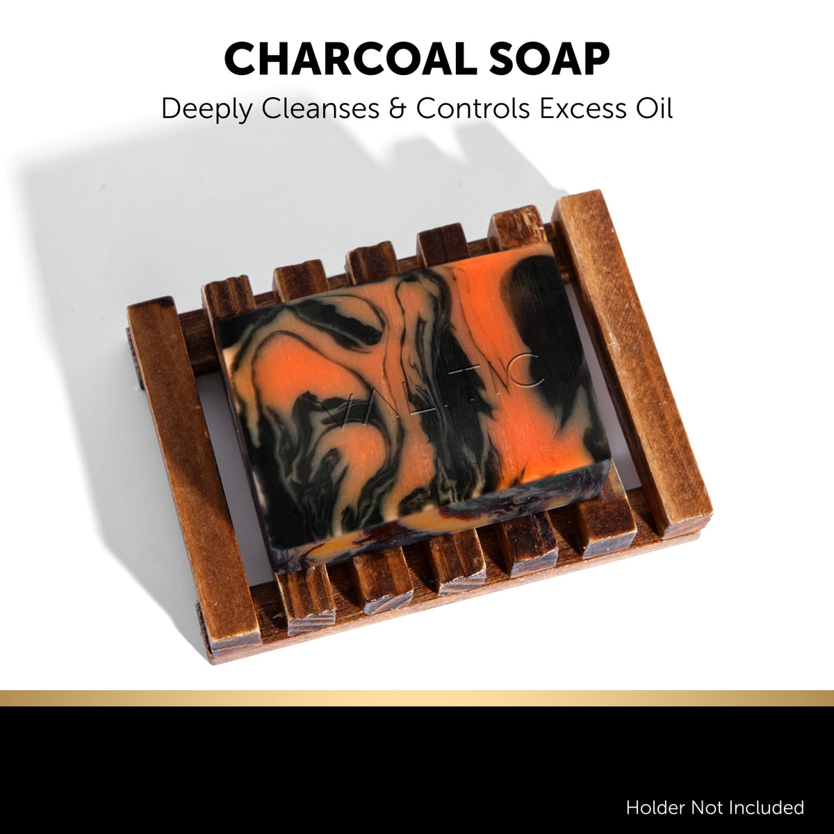 VALITIC charcoal bar close detail showing charcoal swirl and detox benefit
