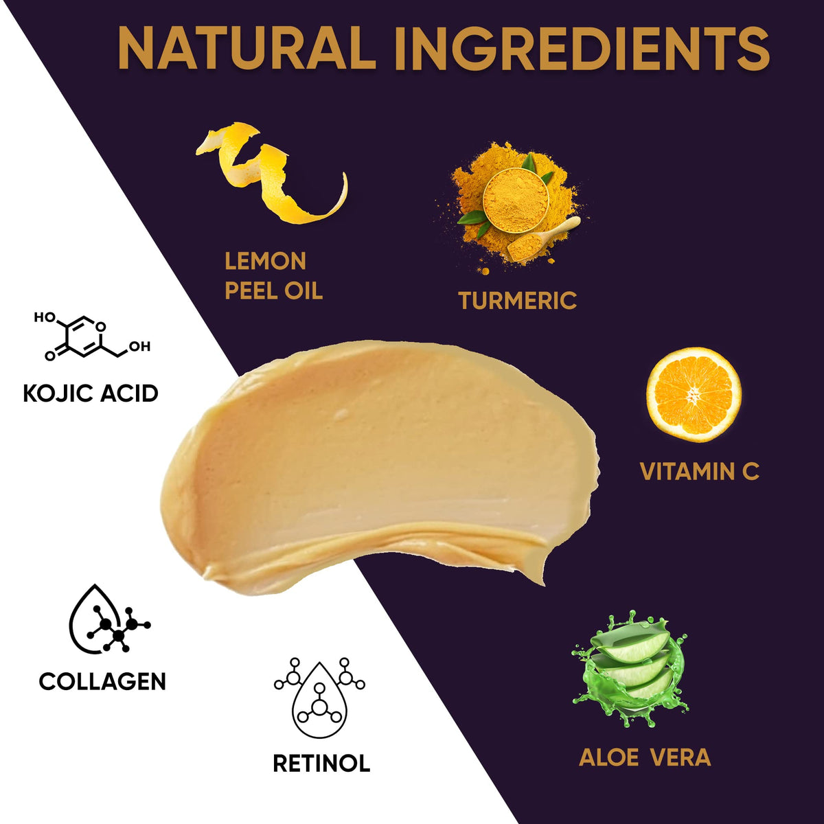 VALITIC close-up of ingredients label highlighting active acids and botanical benefits