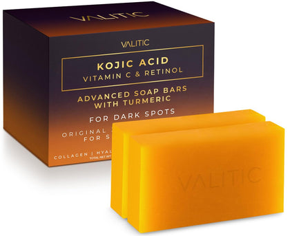 VALITIC front packaging of two soap bars showing product name and benefits