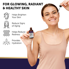 VALITIC ingredient display with vitamin C and niacinamide emphasizing brightening