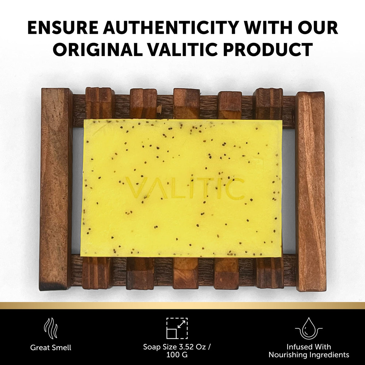 VALITIC shea butter and hyaluronic display highlighting moisturizing benefits