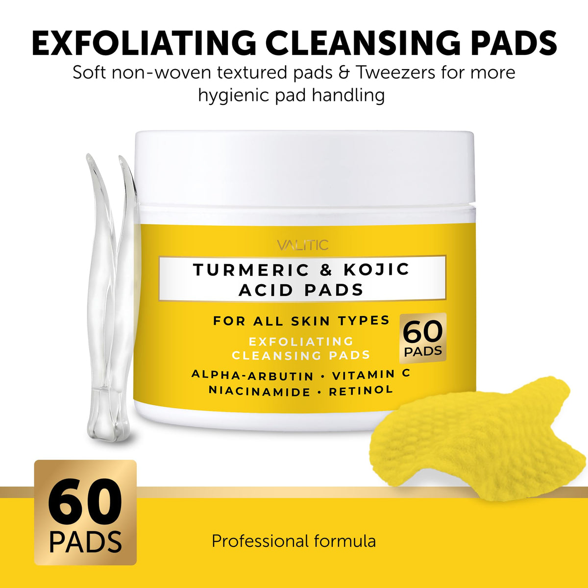 VALITIC product label and ingredients list, transparent formulation and free-from notes