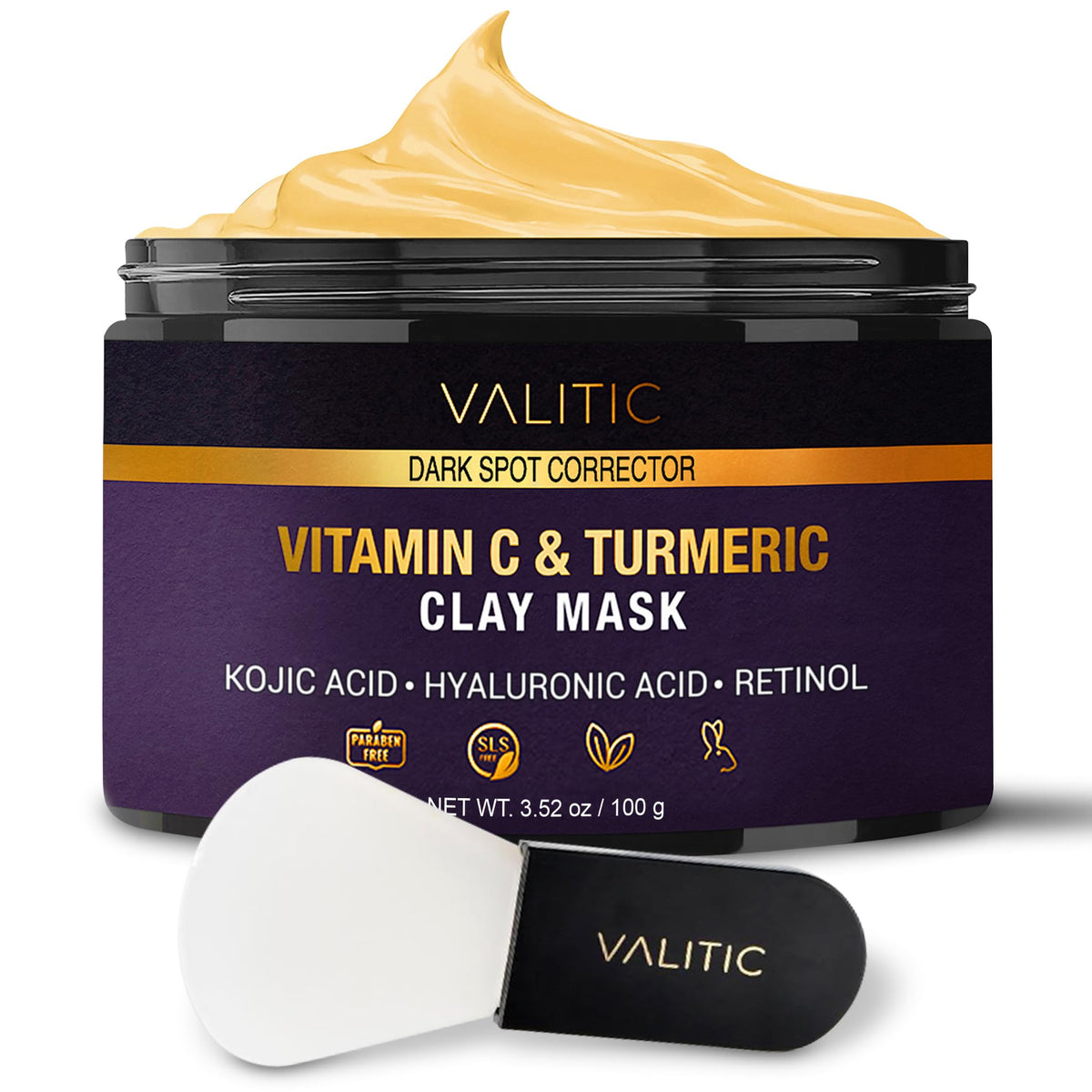 VALITIC jar front view showing label and 100g size for clear product identification and trust