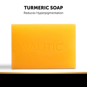 VALITIC soap bar in hand for size comparison and travel-friendly benefit