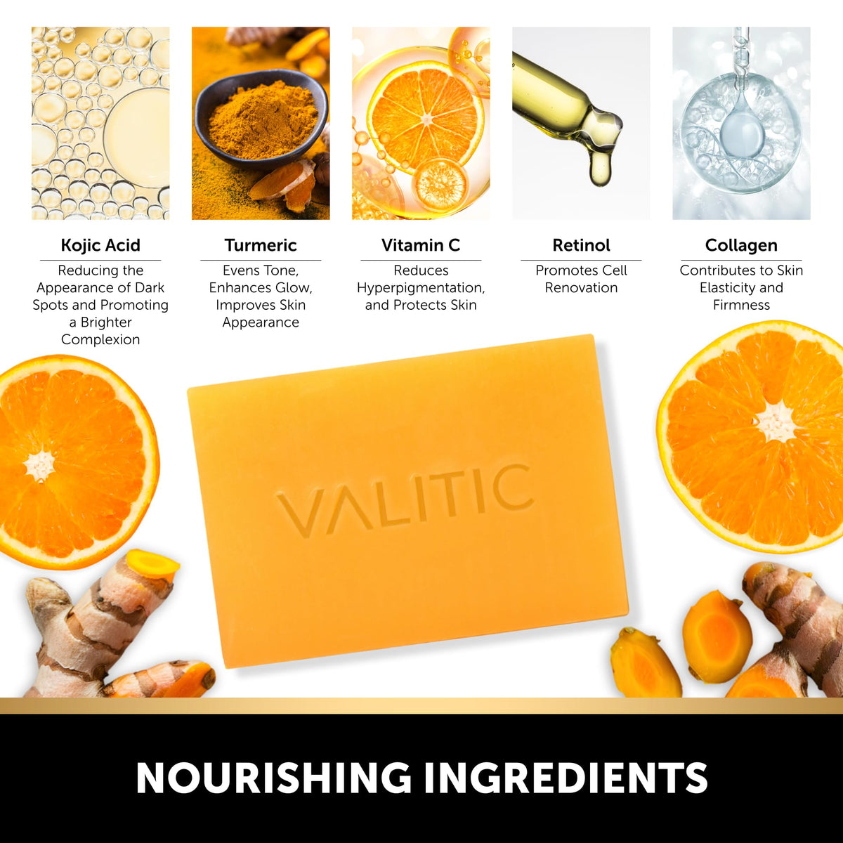 VALITIC soap cut section revealing color and ingredient layers benefit
