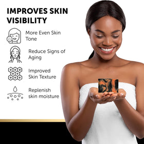 VALITIC soap applied to face showing brightening skincare routine