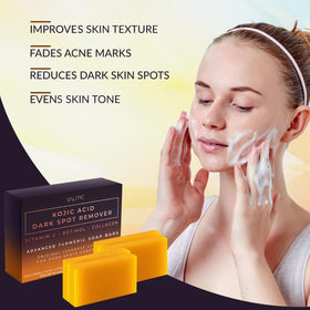 VALITIC soap in use washing face to show gentle cleansing and brightening action