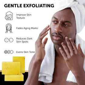 VALITIC soap lathered in hand delivering foamy cleansing and hydration