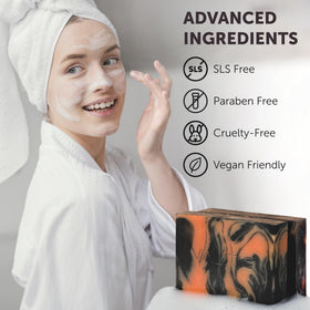 VALITIC soap in hand size comparison showing compact, travel-friendly bar