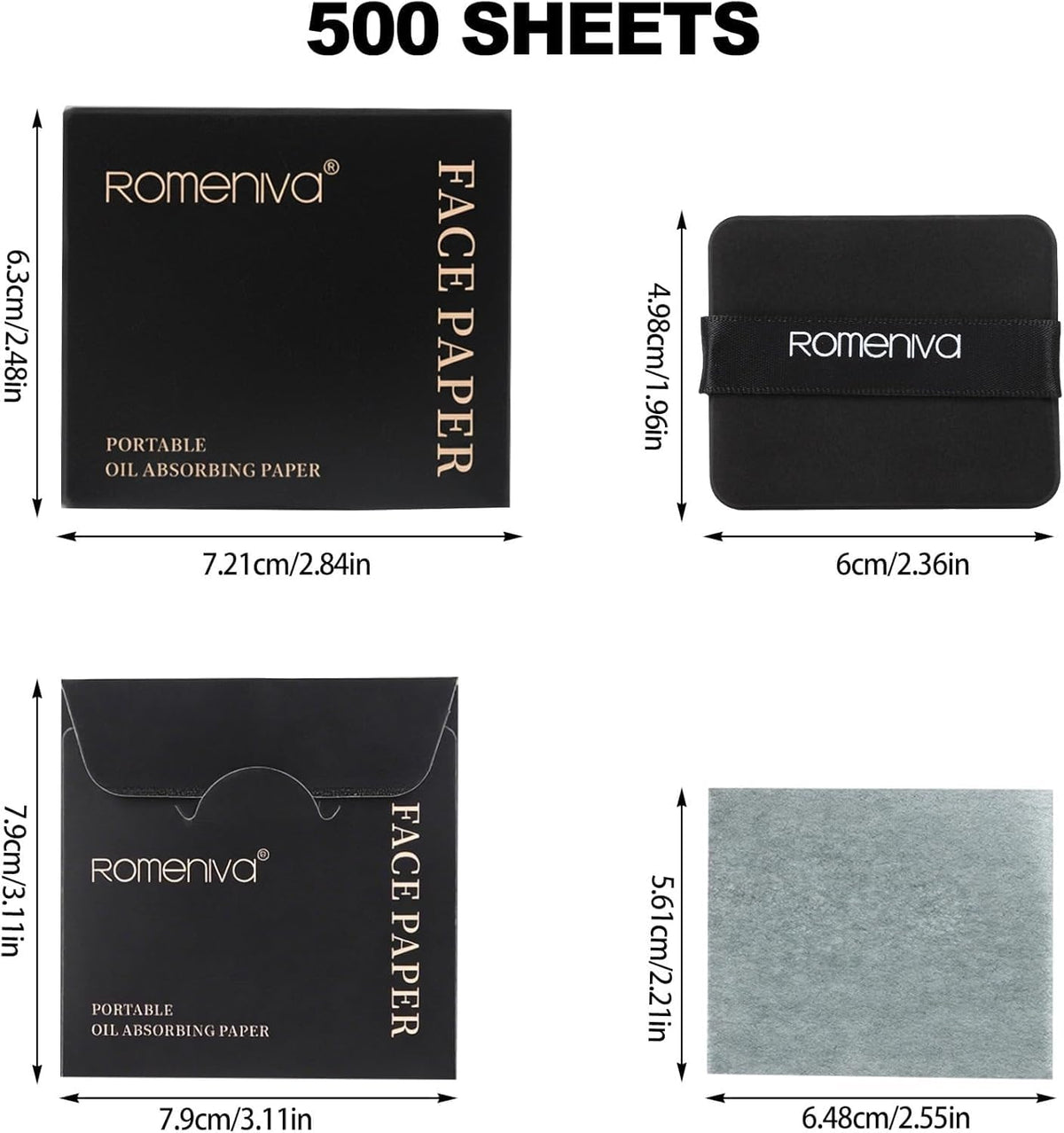 VALORIZE sheet removing shine from forehead demonstrating immediate matte finish