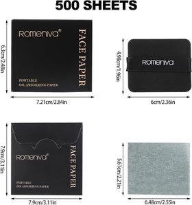 VALORIZE sheet removing shine from forehead demonstrating immediate matte finish