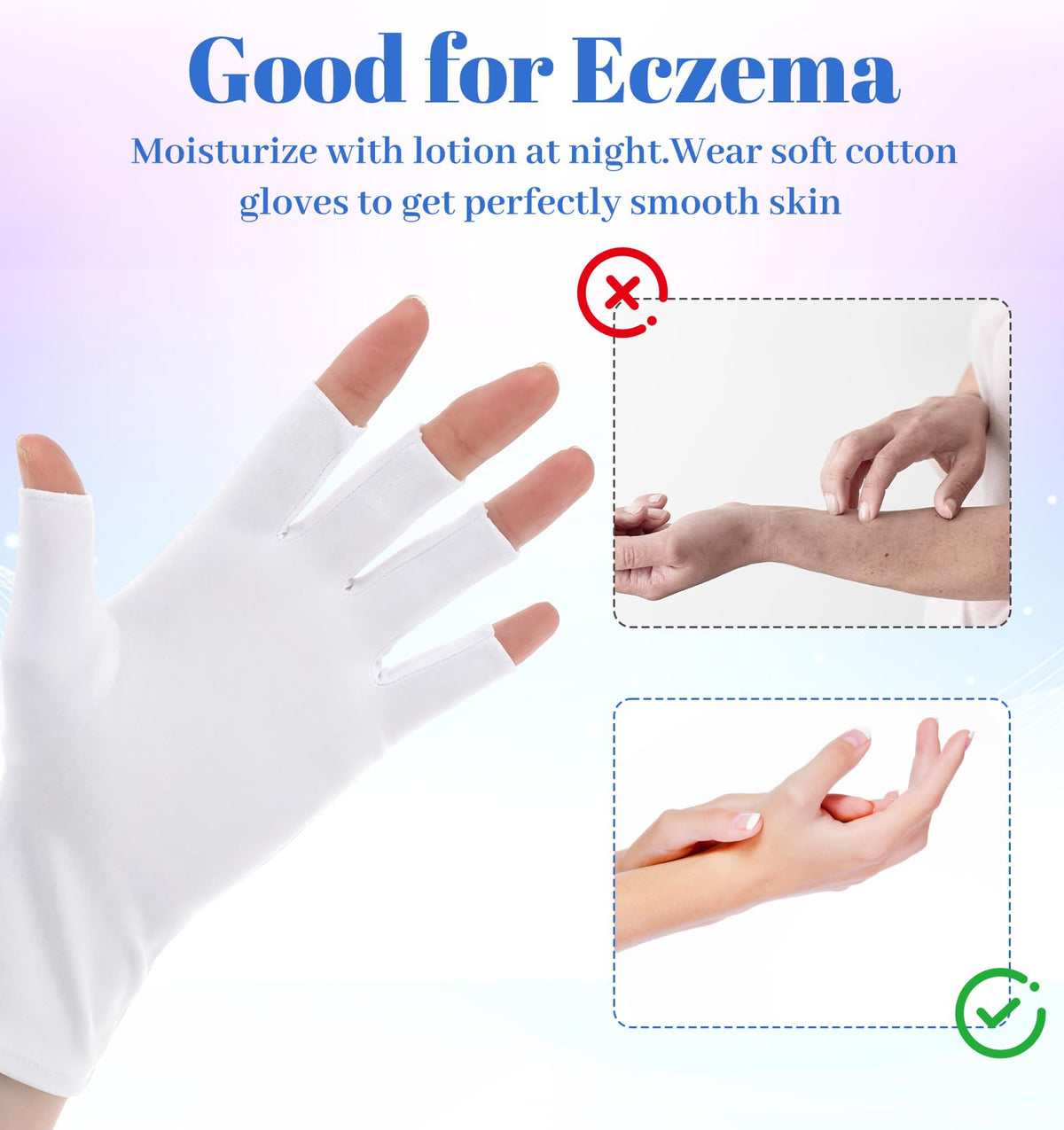 ValueBargain hand next to glove showing one-size-fit scale