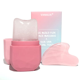 VANALIA ice roller front packaging showing compact pink design and benefits