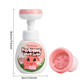 VANERIA peach extract visual ingredient shot implying plant-based hydration