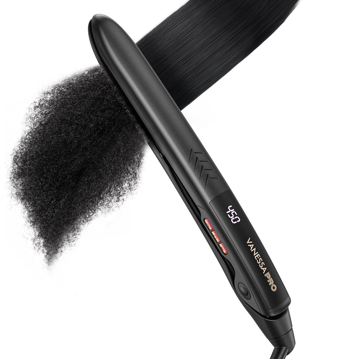 Vanessa pro front view showing sleek body and plate for fast styling
