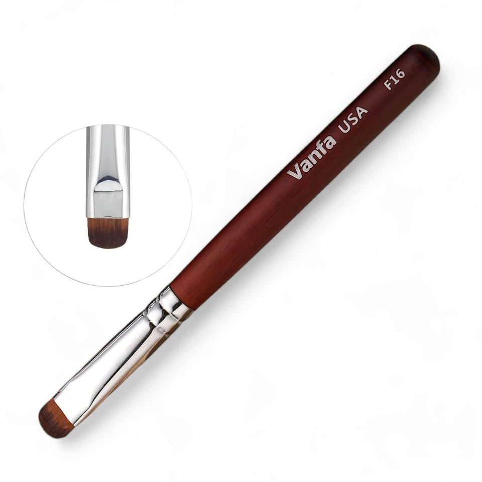 Vanfa brush front view showing balanced handle for steady control
