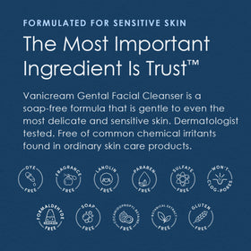 Vanicream applied on hand lifestyle view demonstrating calming hydration