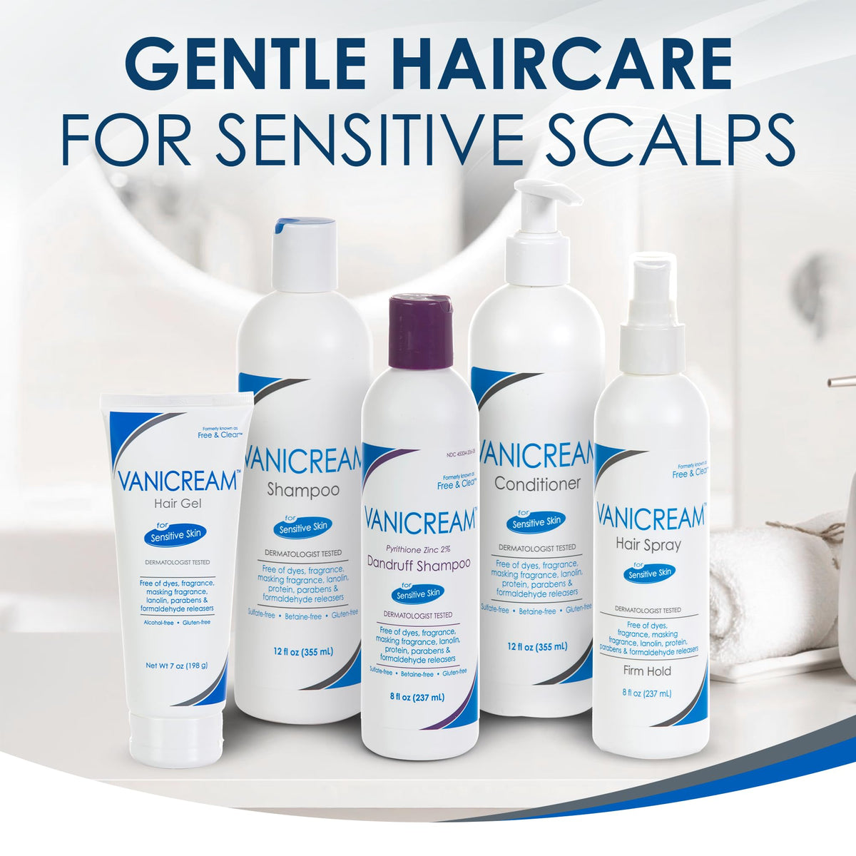 Vanicream before and after removing build-up showing clearer scalp appearance benefit