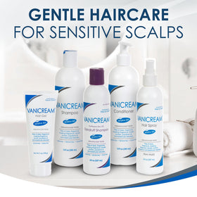 Vanicream before and after detangling comparison showing improved manageability