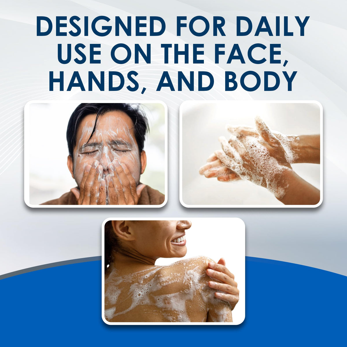 Vanicream lather texture close-up demonstrating mild cleansing benefit