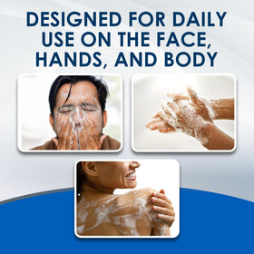Vanicream lather texture close-up demonstrating mild cleansing benefit