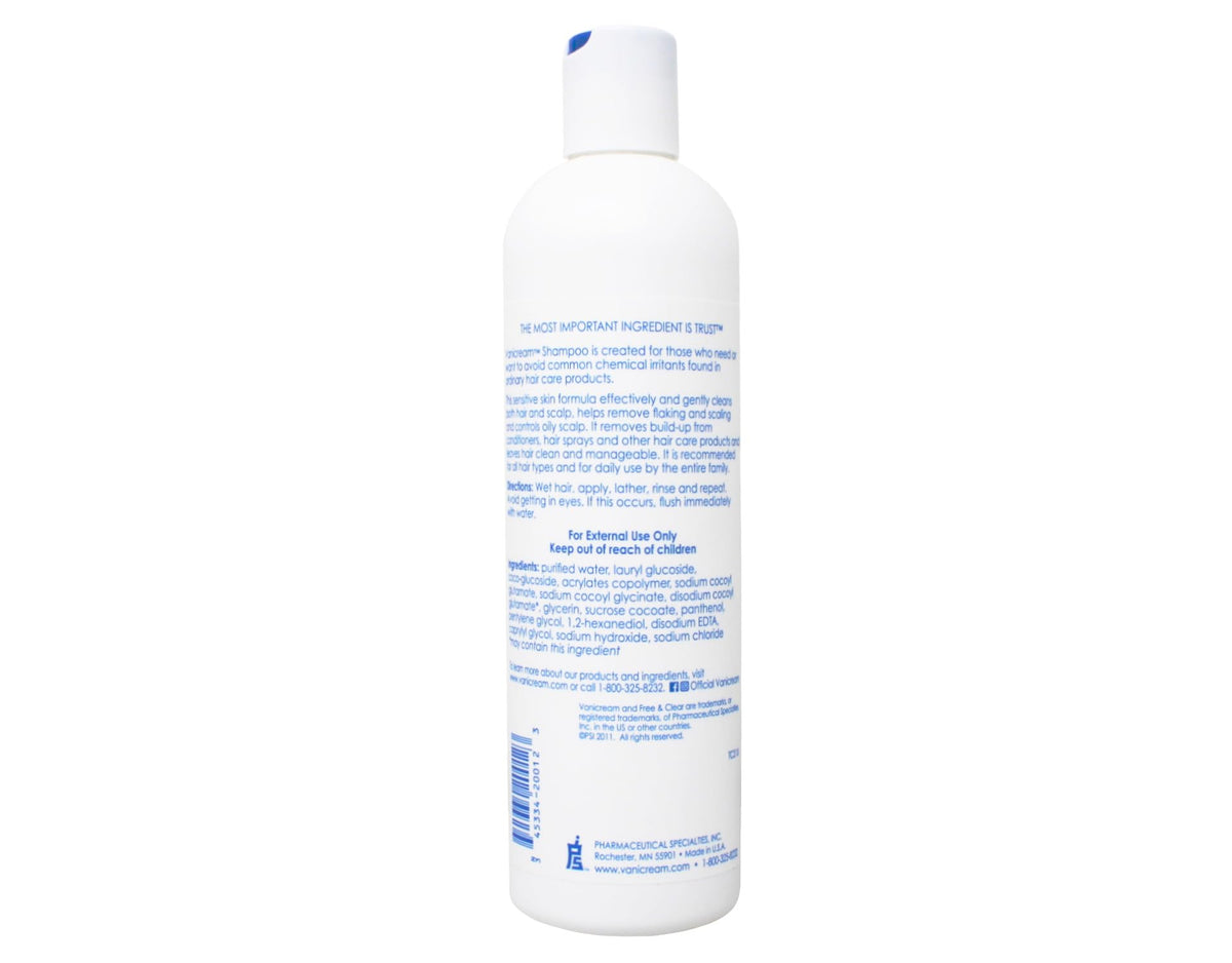 PHARMACEUTICAL SPECIALTIES Vanicream conditioner creamy texture demonstrating detangling slip