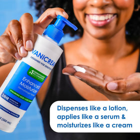 Close-up of Vanicream texture highlighting ceramides and smooth finish