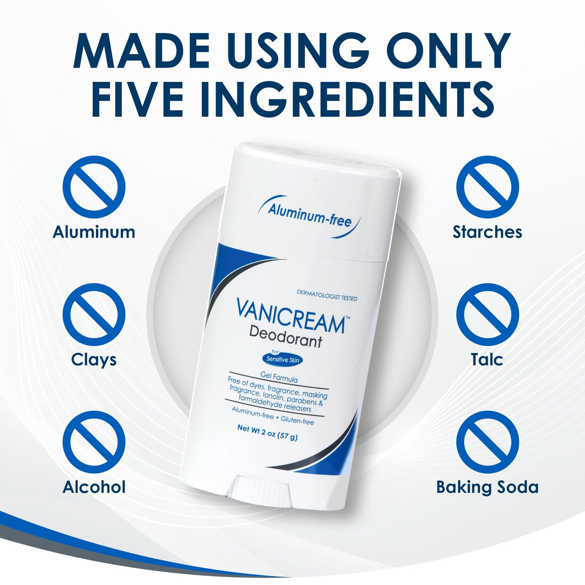 Vanicream ingredient label close-up highlighting five-ingredient, minimalist formula benefits