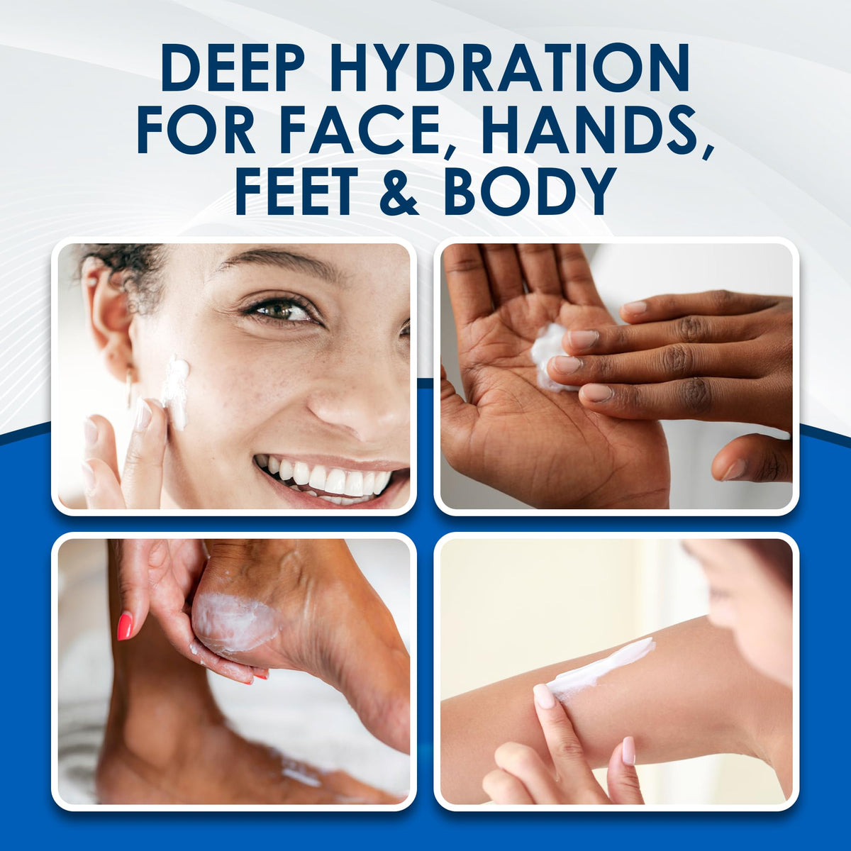 Using Vanicream on elbows and feet for intensive hydration and repair