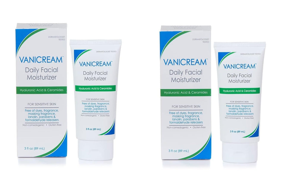 Vanicream front packaging showing moisturizer tube and clear branding for gentle hydration