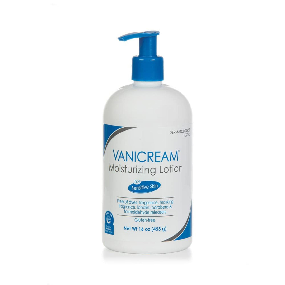 Vanicream front pump bottle showing clean label and ease of dispensing