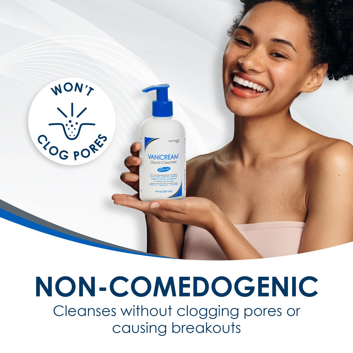 Vanicream ingredient label detail highlighting free-and-clear benefit