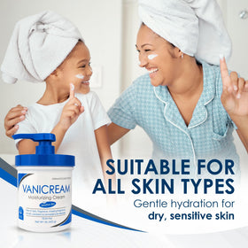 Close-up of Vanicream label listing fragrance-free ingredients for safety