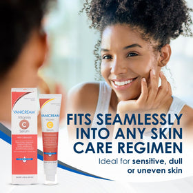 Vanicream milky serum texture on fingertips for lightweight hydration