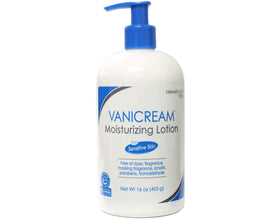 vanicream pump top closeup highlighting hygienic pump for controlled dispensing