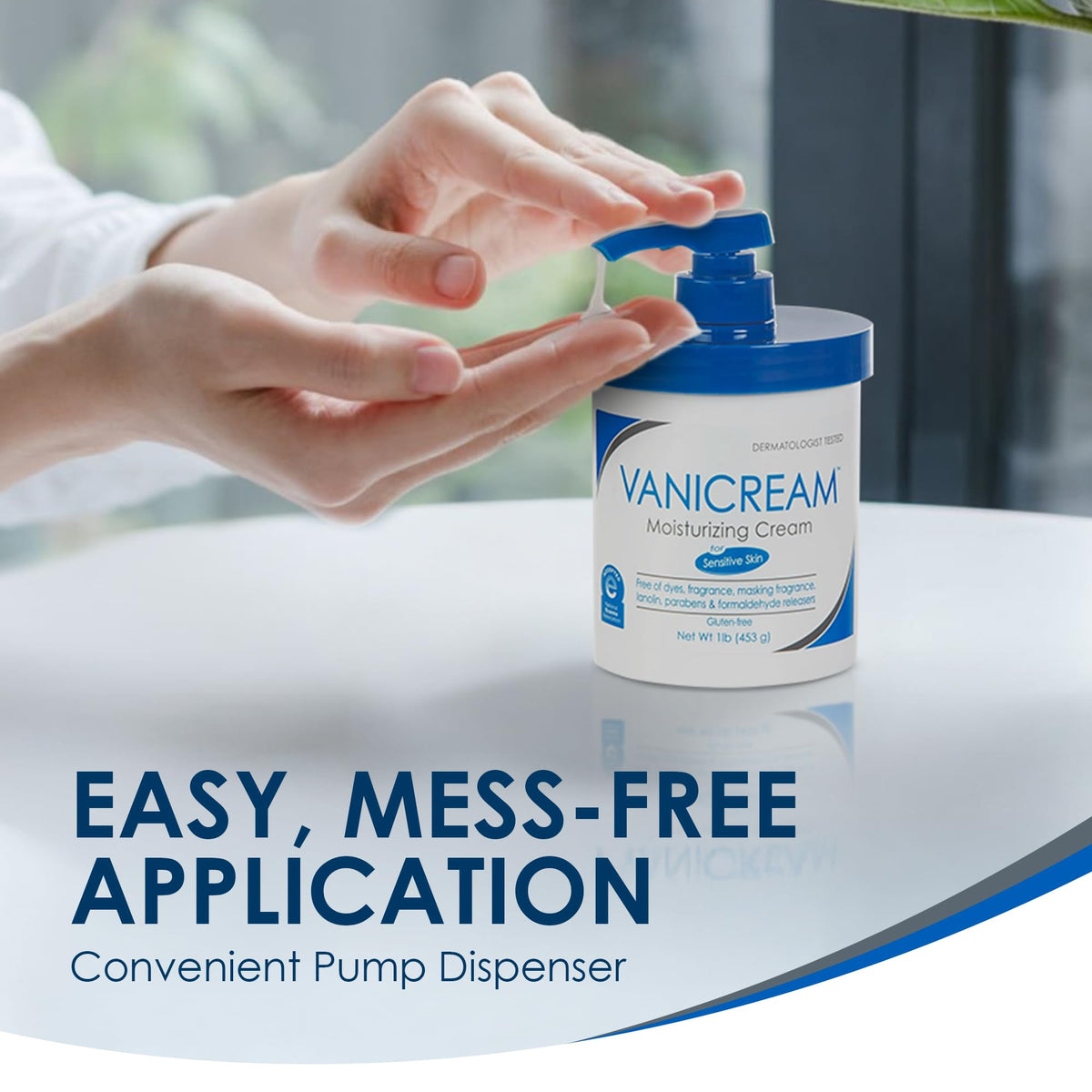 Vanicream product with National Eczema Association seal indicating dermatologist testing