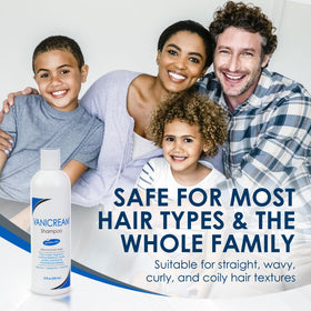 Vanicream shampoo in shower setting showing effective rinse-off and clean scalp benefit