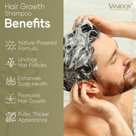 VANIDOX ingredient label highlighting carbonic acid, biotin and tea tree oil benefits