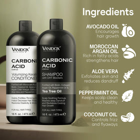 VANIDOX product label ingredients detail highlighting natural oils and keratin