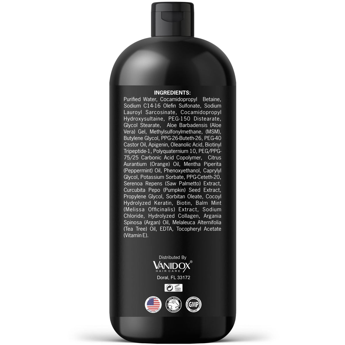 VANIDOX on shower shelf in lifestyle setting indicating daily routine fit benefit