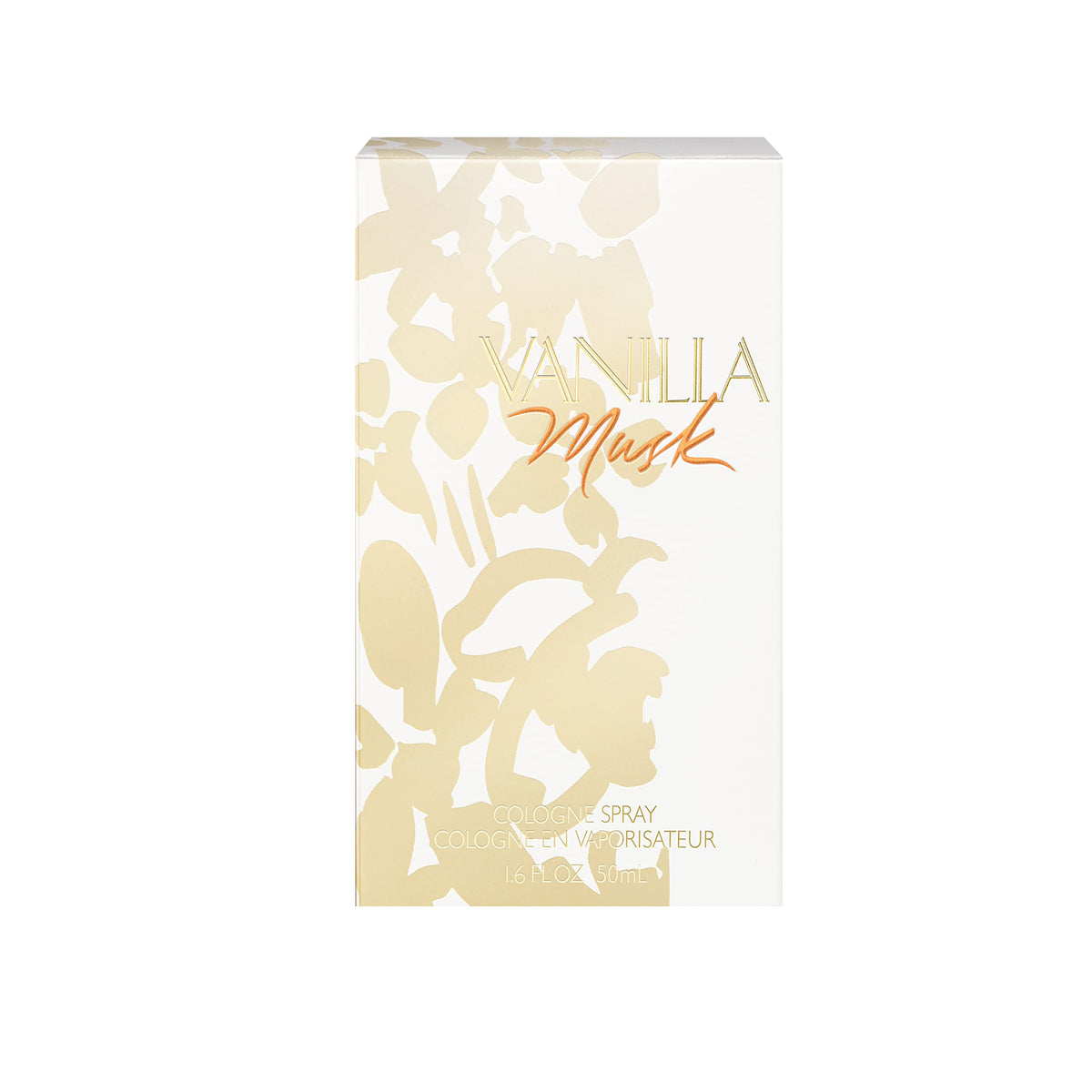 Vanilla Musk close-up of nozzle and label highlighting vegan formula benefit